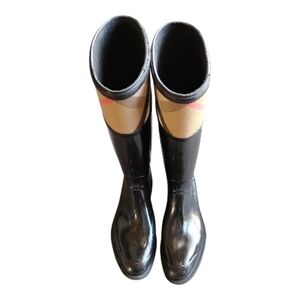 BURBERRY Crosshill Knee High Rain - Riding Boots